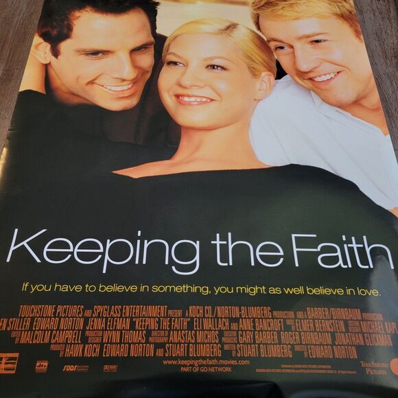 Keeping The Faith movie poster - Edward Norton, Ben Stiller, Jenna Elfman (2000) - Picture 2 of 6